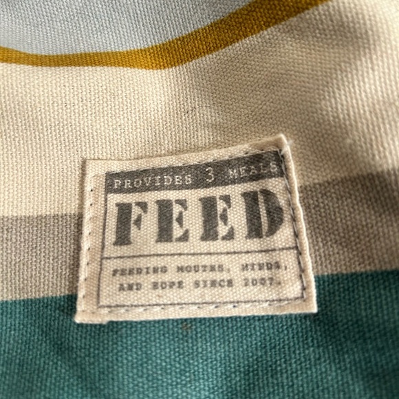 FEED Project Coastal Striped Canvas Tote Bag - Picture 11 of 11